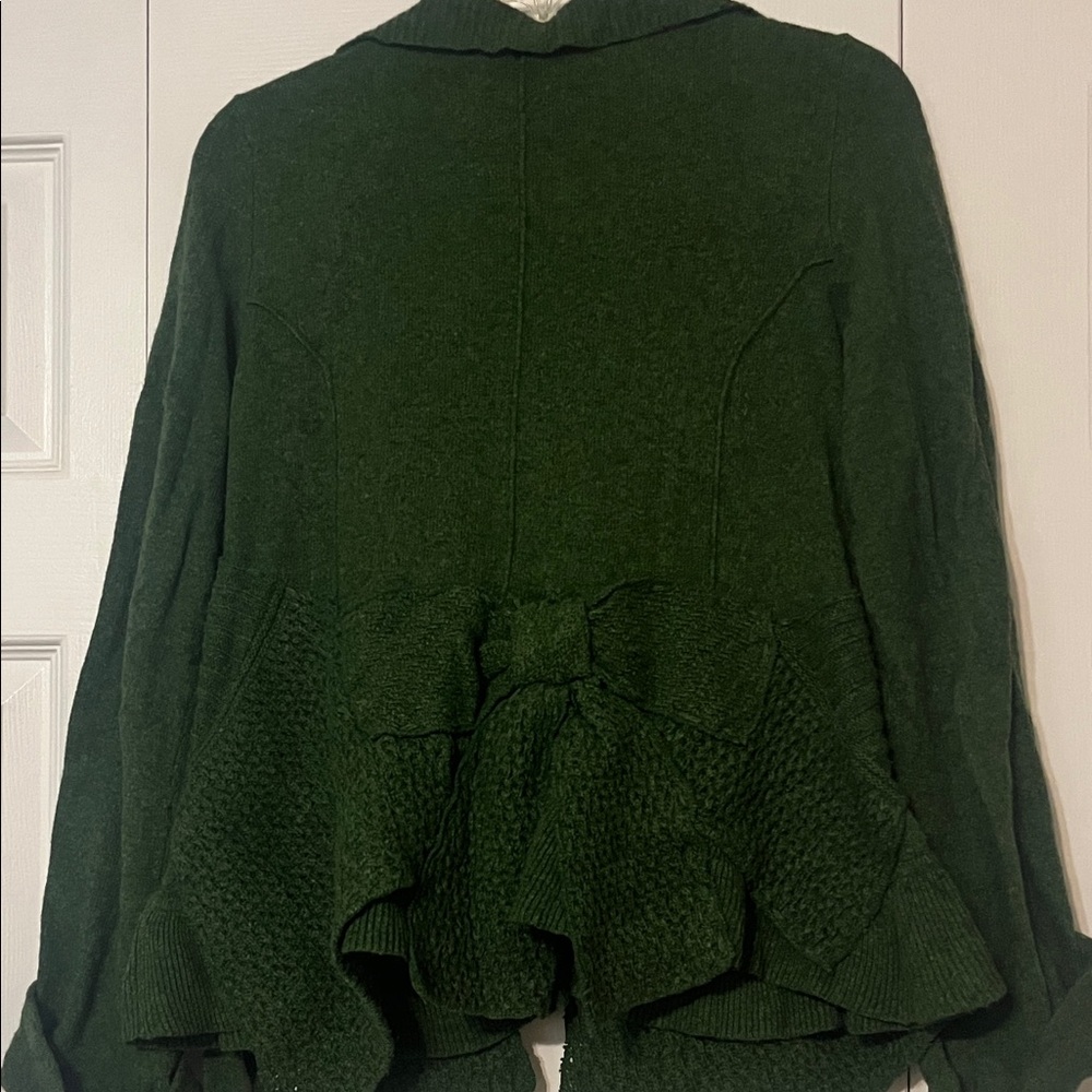 Anthropologie Moth Bow Green Women's Sweater - Picture 5 of 6